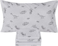 Scientific Sleep Gray Dinosaur Space Walk Twin Sheet Set - Kids Cotton