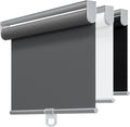 100% Blackout Cordless Roller Shades 51in W x 72in H Grey - Room