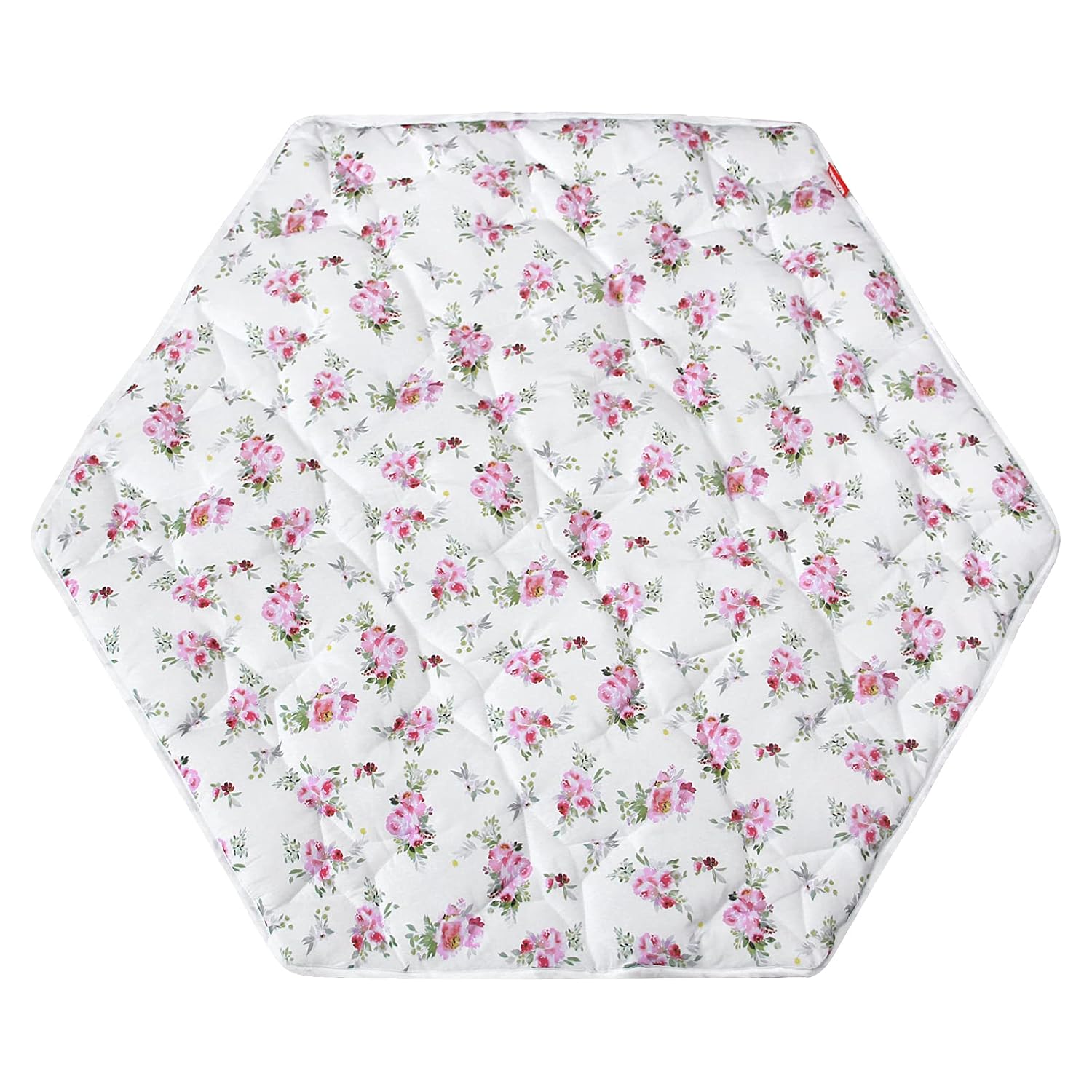 Hexagon Playpen Mat for Baby with Floral Print Design