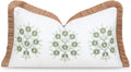 Coastal Lumbar Pillow Cover 12x20 - Water Repellent Fringe