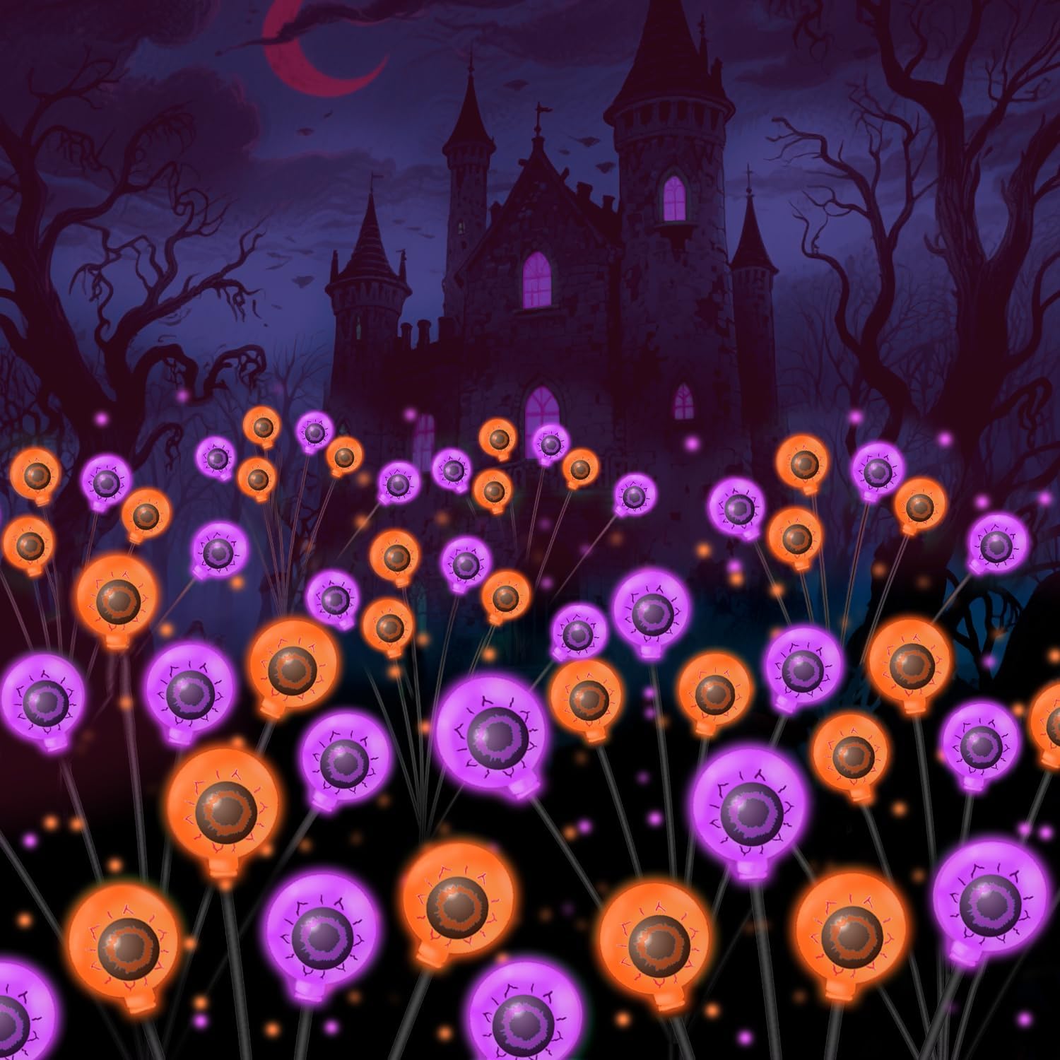 VOTTGO Halloween Solar Lights Outdoor for Spooky Decor