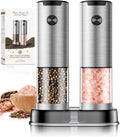 Salt and Pepper Grinder Set - Automatic Battery Pepper Mill Shakers
