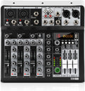 XTUGA KP4 4 Channel Audio Mixer - Compact Mixer for Streaming