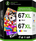 ONLYU Remanufactured Ink Cartridges for HP 67 XL Series