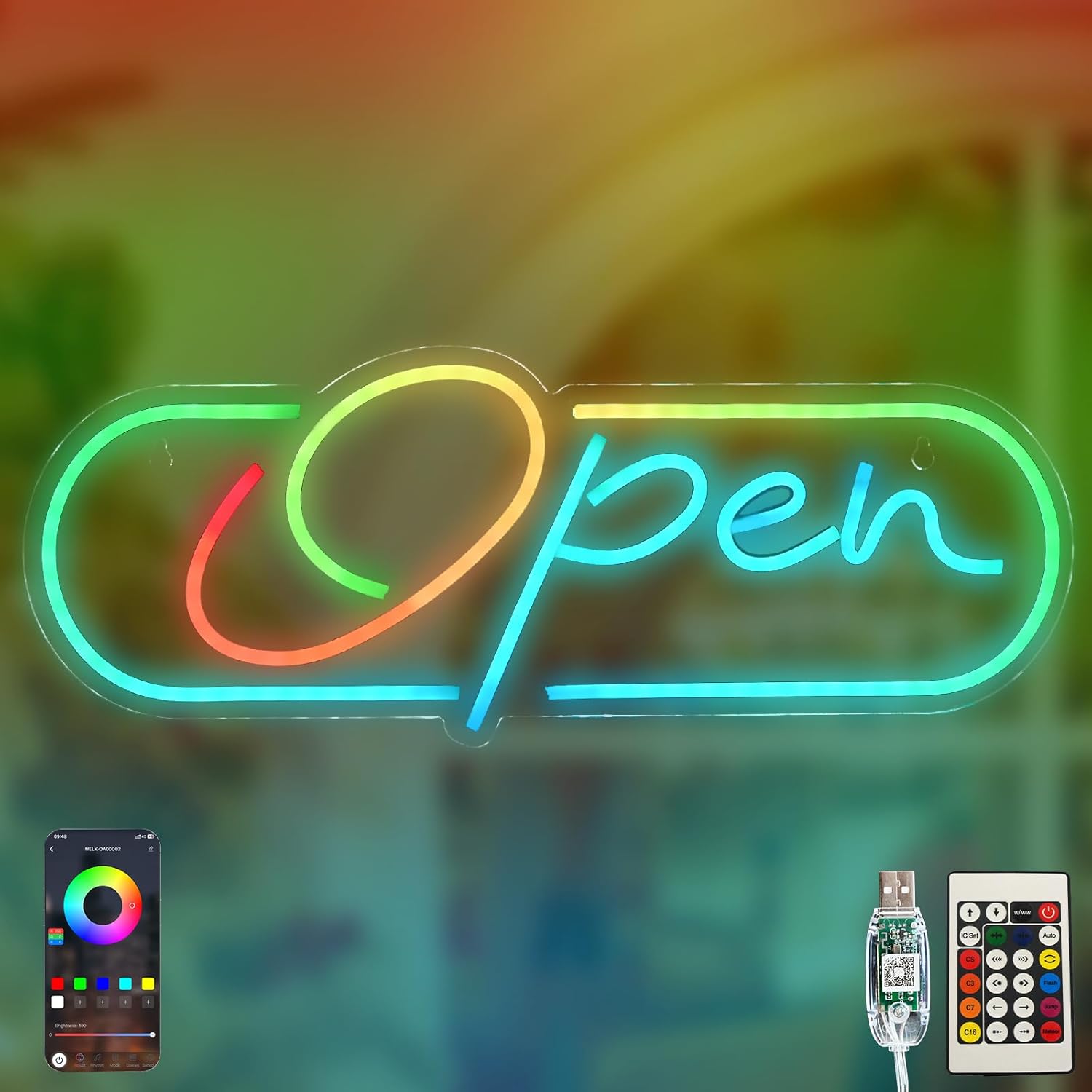 Ineonlife Open Neon Sign: Dream Colorful Light for Any Space