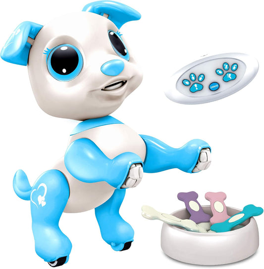 Interactive Robot Dog Toy - Remote Control Puppy with LED Lights