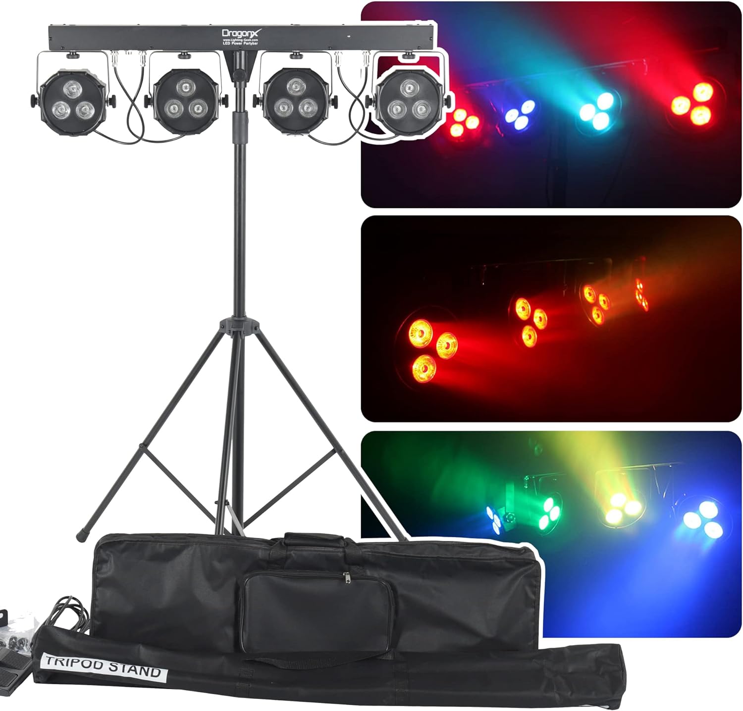 DragonX 4 Gig Bar DJ Lighting System for Events and Performances