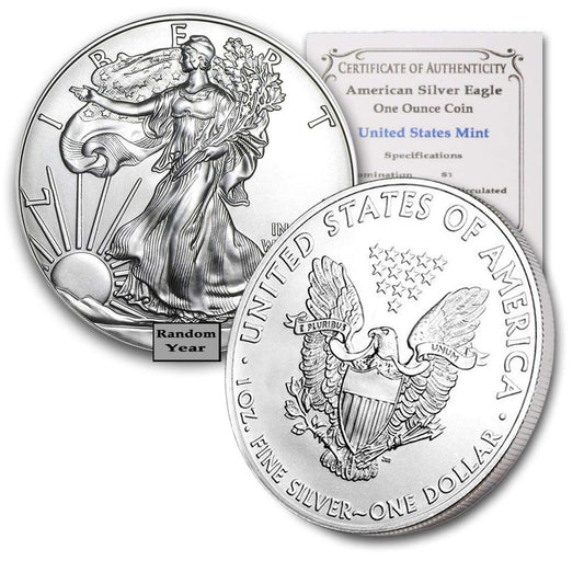 1 oz American Silver Eagle Coin Brilliant Uncirculated Type 1