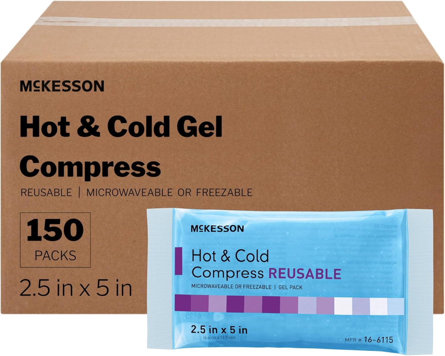 McKesson Cold and Hot Compress Reusable Gel Ice Hot Packs
