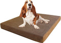 Orthopedic Memory Foam Dog Bed with Brown Suede Cover - Crate Fit