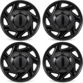 16 Inch Hubcaps for 1992-2014 Ford E Series Van - Black 4-Pack