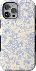 Casely iPhone 12 Pro Max Case Cupid's Canvas Periwinkle Floral - Bold