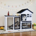 Rabbit Hutch Bunny Cage Indoor/Outdoor - Easy Clean, Predator Safe