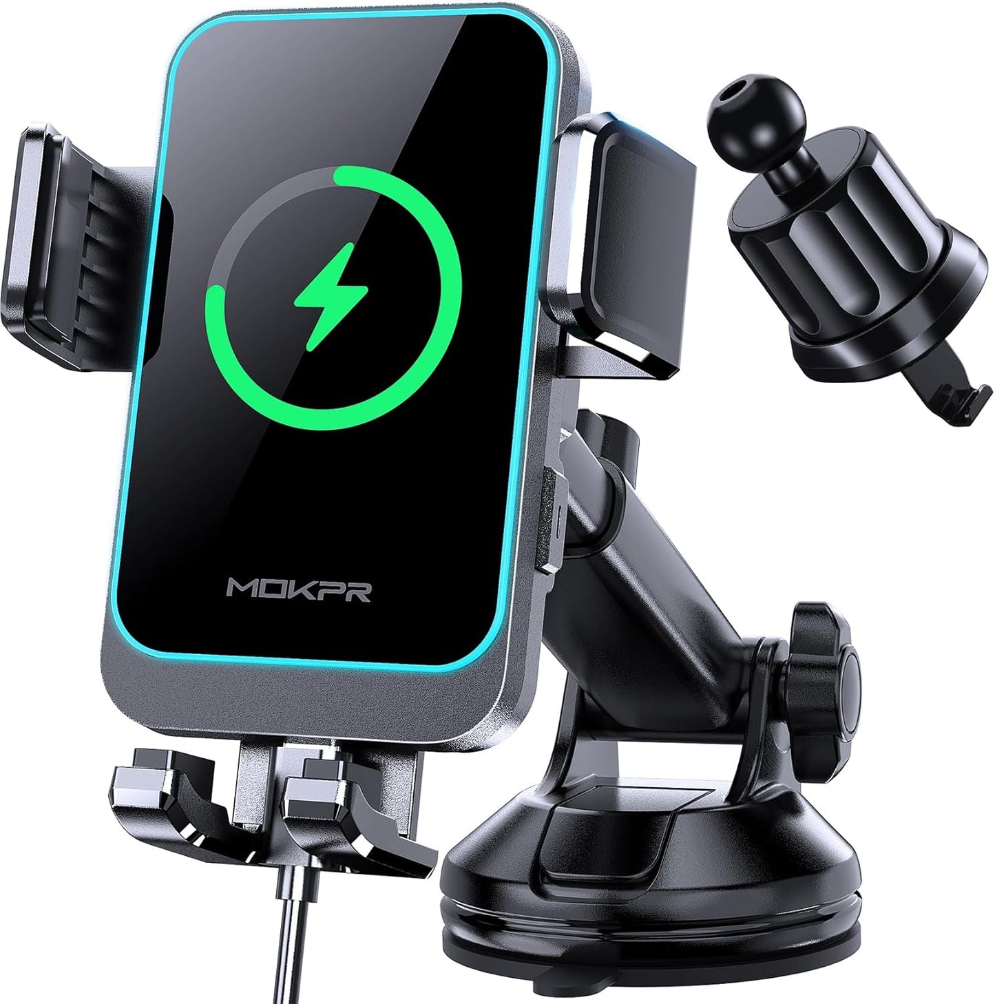 15W Fast Wireless Car Charger for iPhone & Samsung