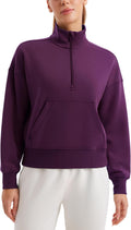 CRZ YOGA SoftAura Half Zip Sweatshirt for Women - Cozy Everyday