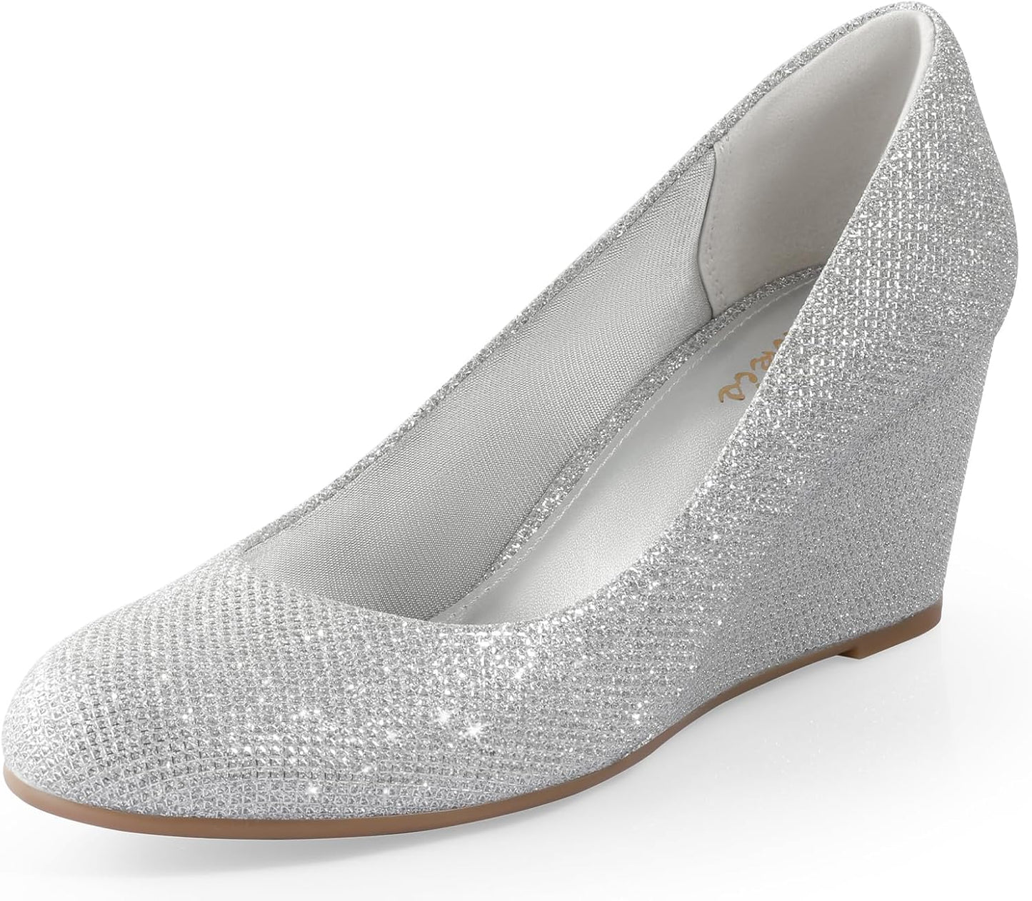 Ankis Closed Toe Wedges for Women - Comfortable 2.5Inch Heels