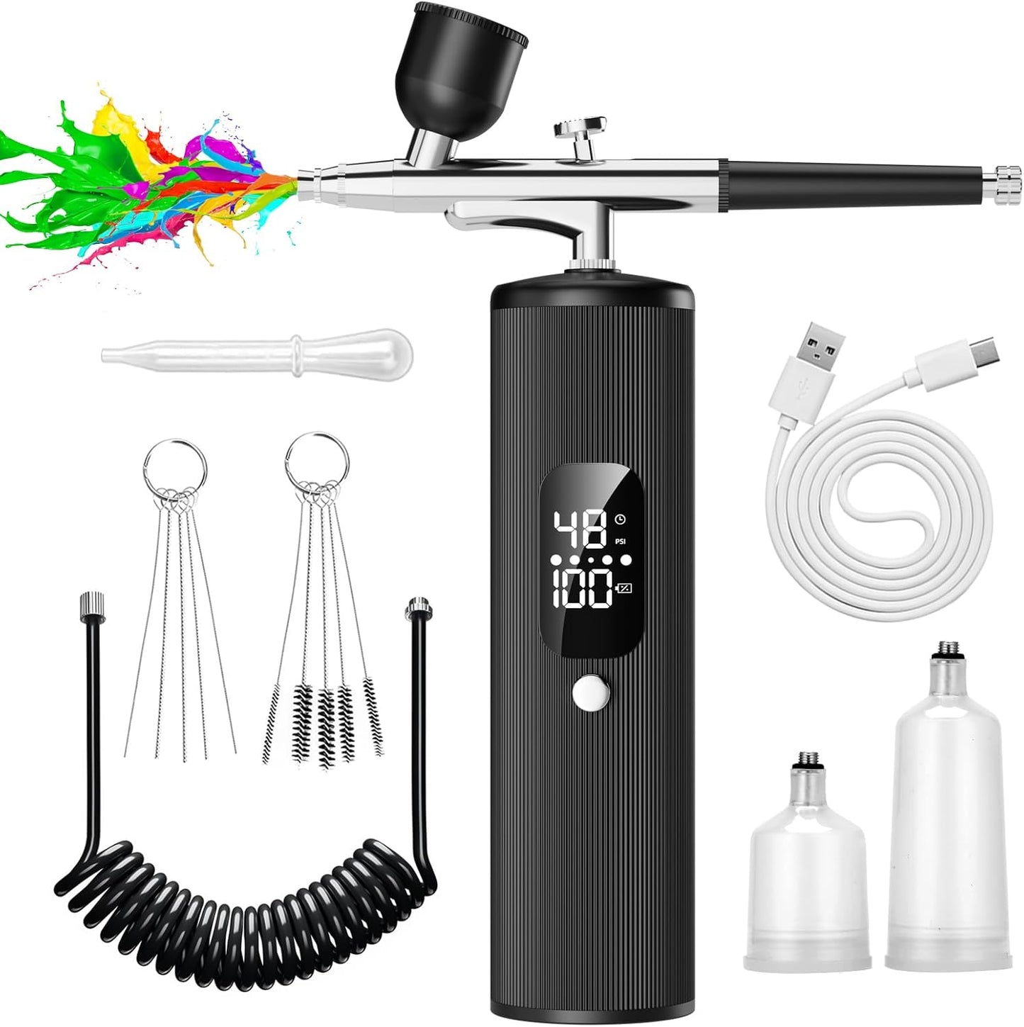High Pressure Airbrush Kit with Compressor for Art and Makeup