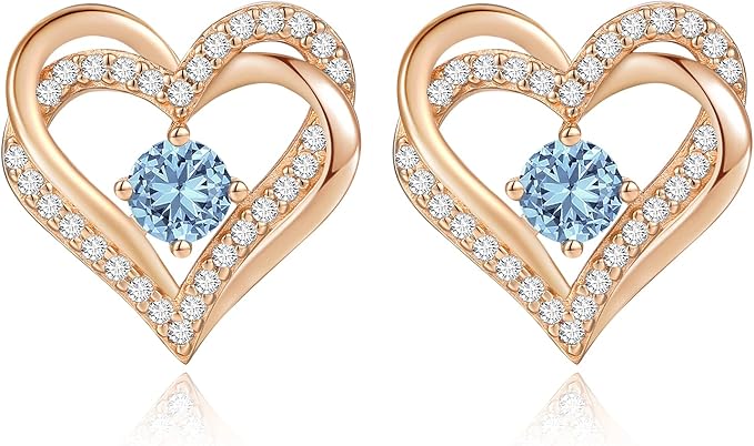 CDE Forever Love Heart Stud Earrings 925 Sterling Silver Gifts