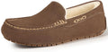 KIDMI Women's Genuine Suede Moccasin Slippers - Cozy Indoor/Outdoor If
