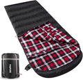 Flannel Sleeping Bag for Cold Weather - XXL Size Comfort