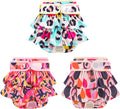 Washable Female Dog Diapers XS 3 Pack - Highly Absorbent Leak-Proof