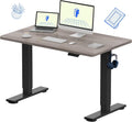 48 x 30 in One-Piece Standing Desk (Black Frame + Gray Top, 2-Pack)