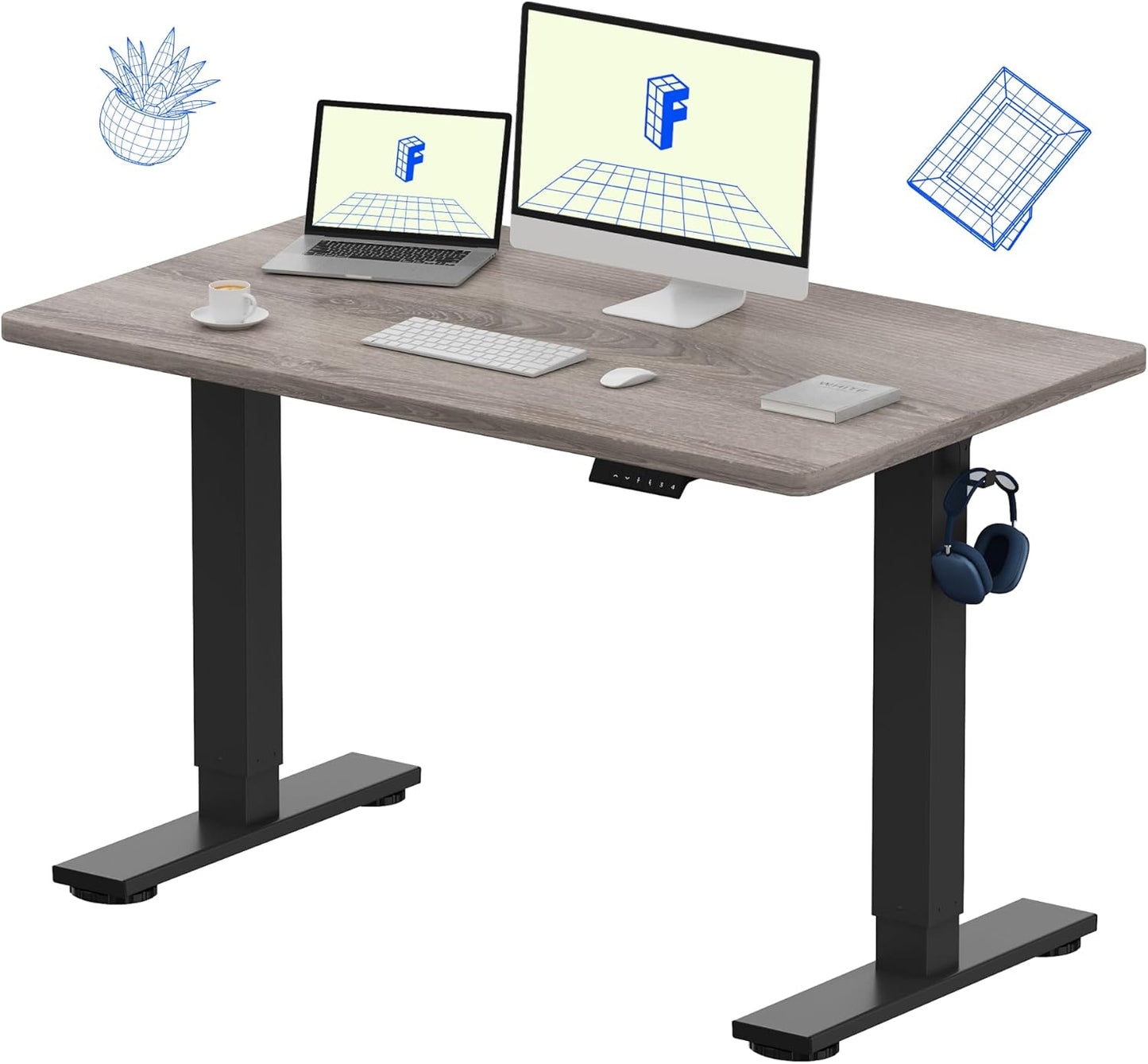 FLEXISPOT EN1 Height Adjustable Electric Desk for Home Office