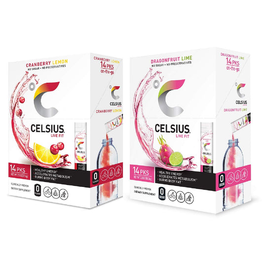 CELSIUS On-the-Go Powder Stick Combo Pack for Fitness Energy