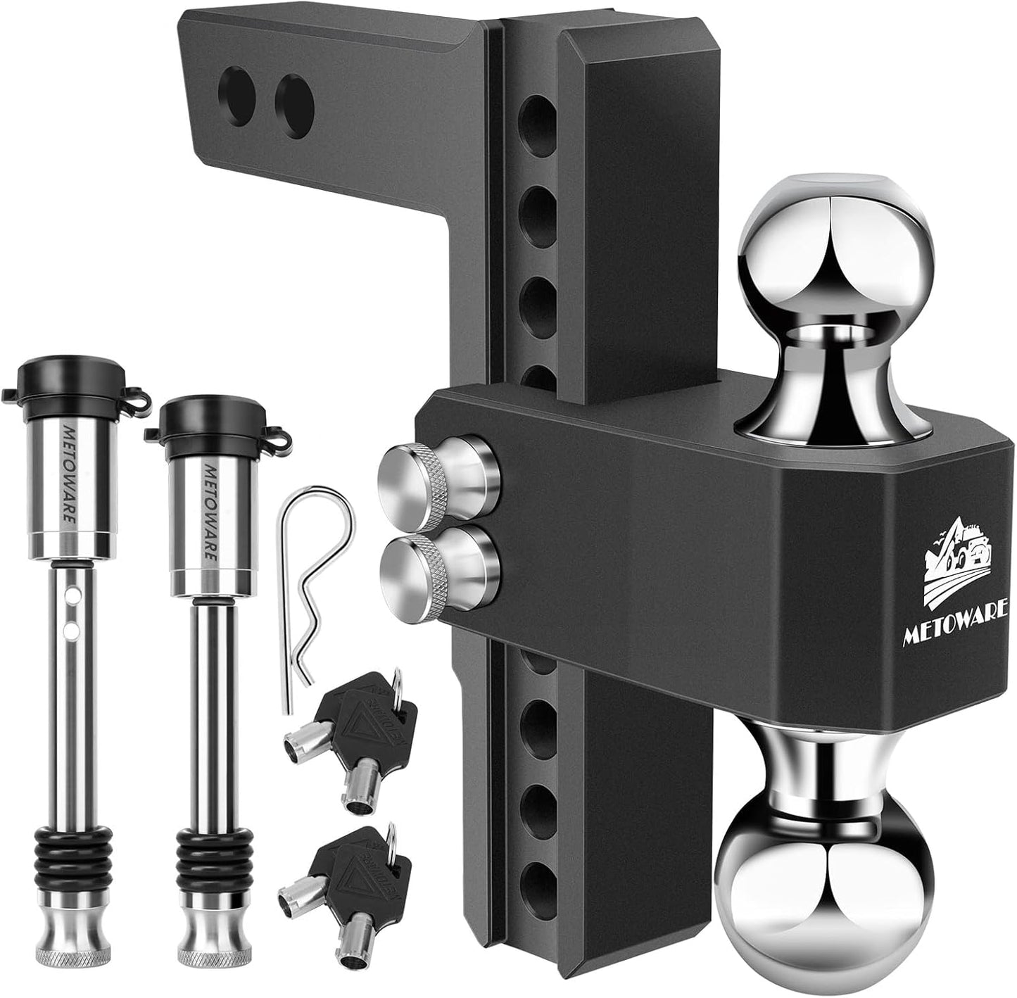 METOWARE Adjustable Trailer Hitch for Heavy Duty Towing Needs