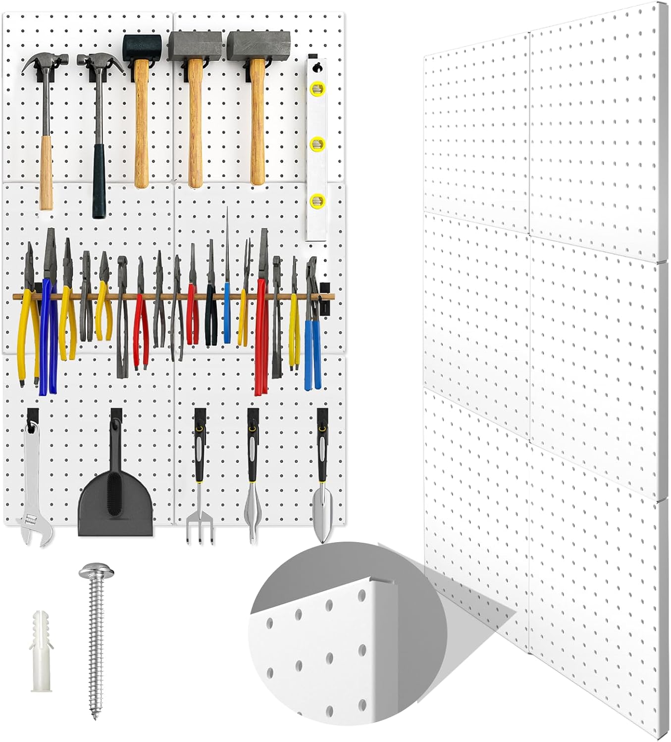 Heavy Duty Metal Pegboard Panels for Home and Garage Storage