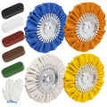 Airway Buffing Wheel Kit 8in 10Pcs - Polishing Kit for Metal