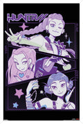 Netflix KPop Demon Hunters (2025) Poster - Huntrix Illustration Framed
