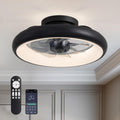 Ceiling Fan with Lights 15ft Flush Mount - Low Profile, Quiet