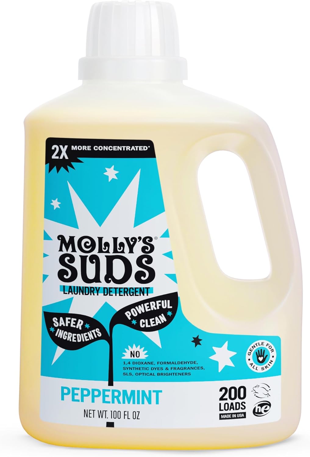 Molly's Suds Liquid Laundry Detergent for Sensitive Skin Care