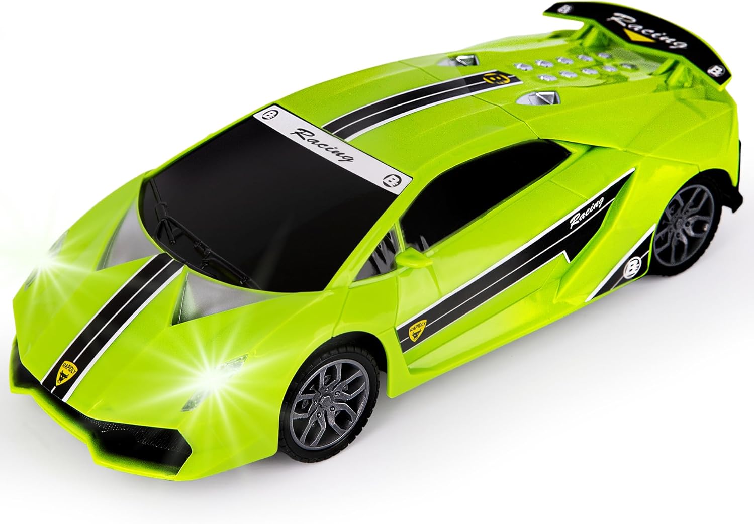 Light-Up Green Racer Toy Car for Kids