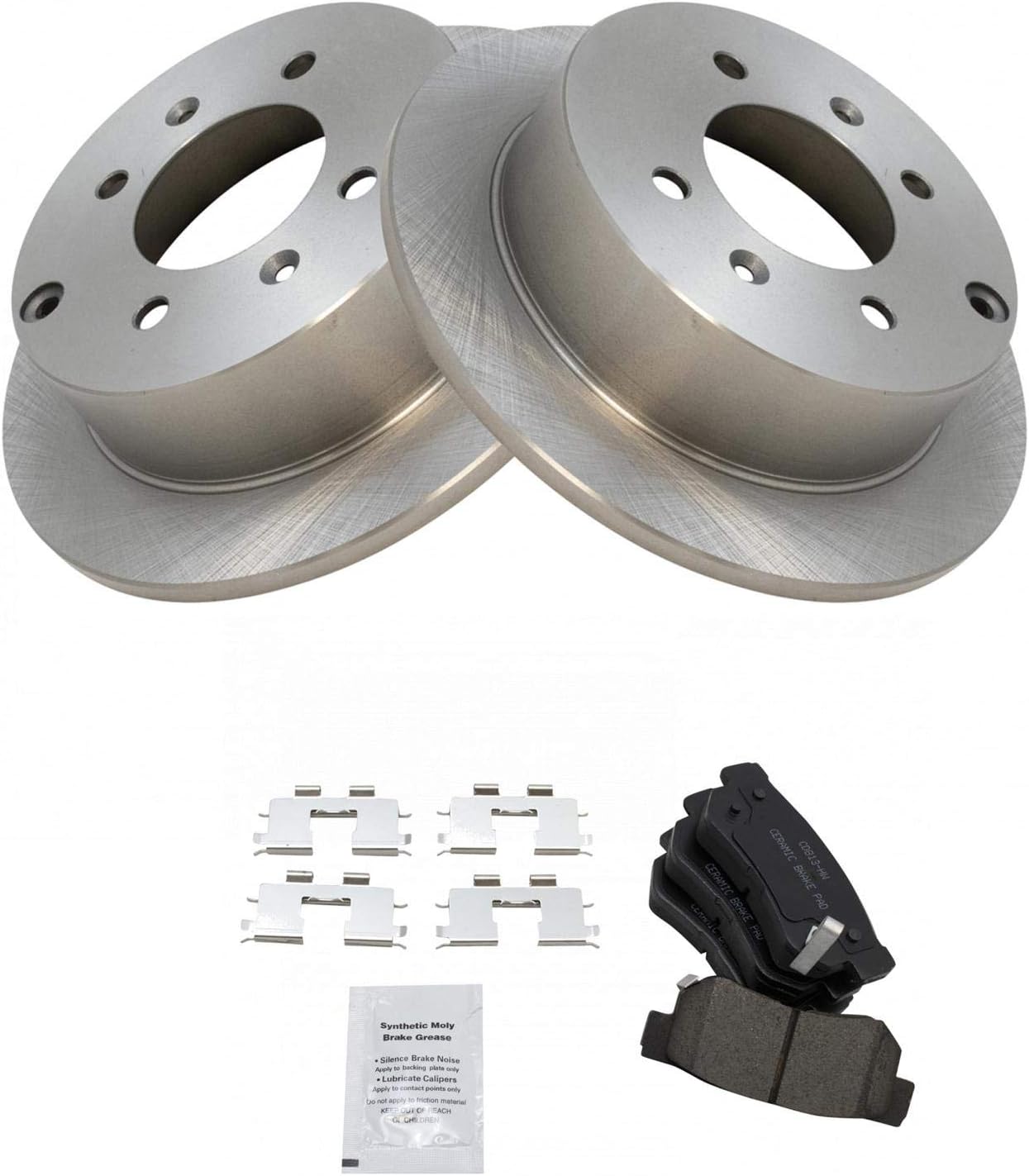 TRQ Rear Brake Pad & Rotor Kit for Hyundai Sonata & Kia Optima