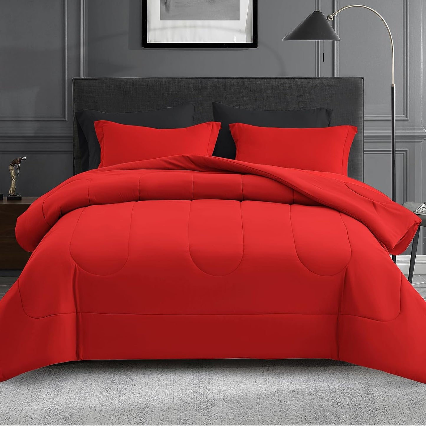 Maple&Stone King Size Comforter Set - 7 Piece Bedding Bundle