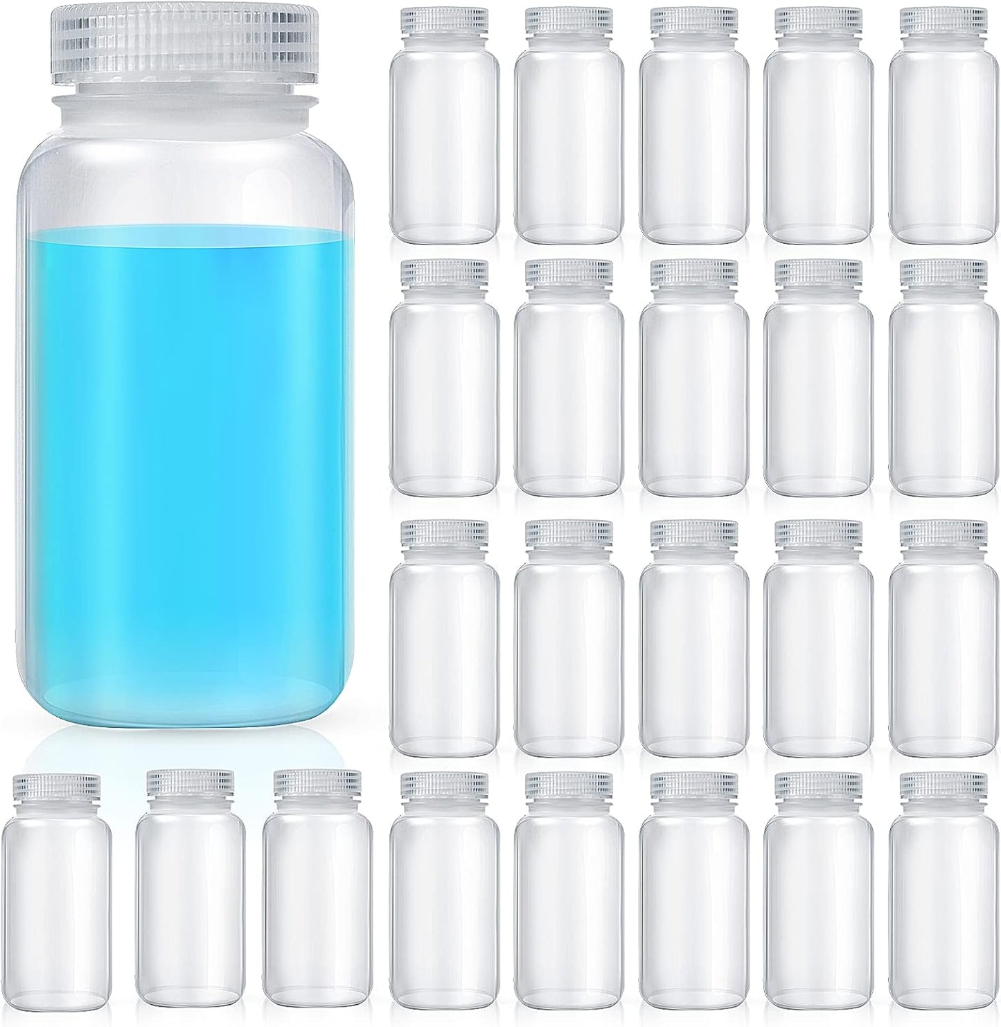 24 Pcs 8 oz Pill Bottle Sample Containers for Lab and Home Use