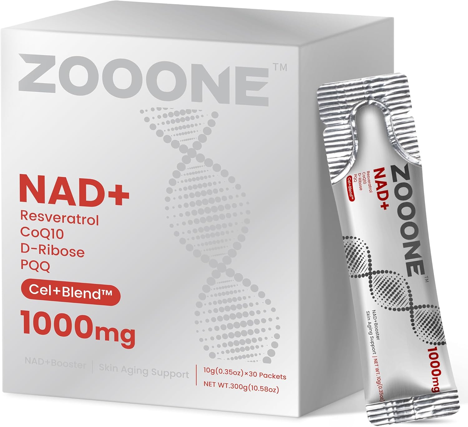 NAD+ Supplement with Resveratrol for Anti-Aging and Energy