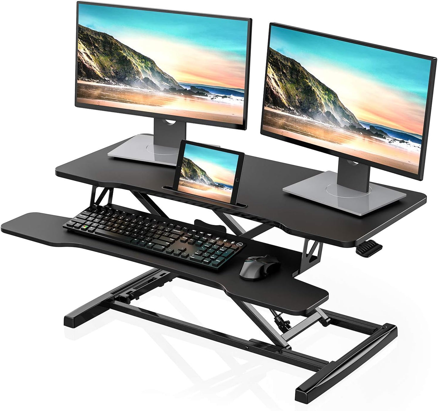 FITUEYES Height Adjustable Standing Desk for Home Office Use