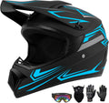 Youth Kids Full Face Motocross Helmet 4PCS Set - DOT Safe