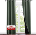 NICETOWN Dark Mallard Blackout Curtains 84 in - Full Light Blocking
