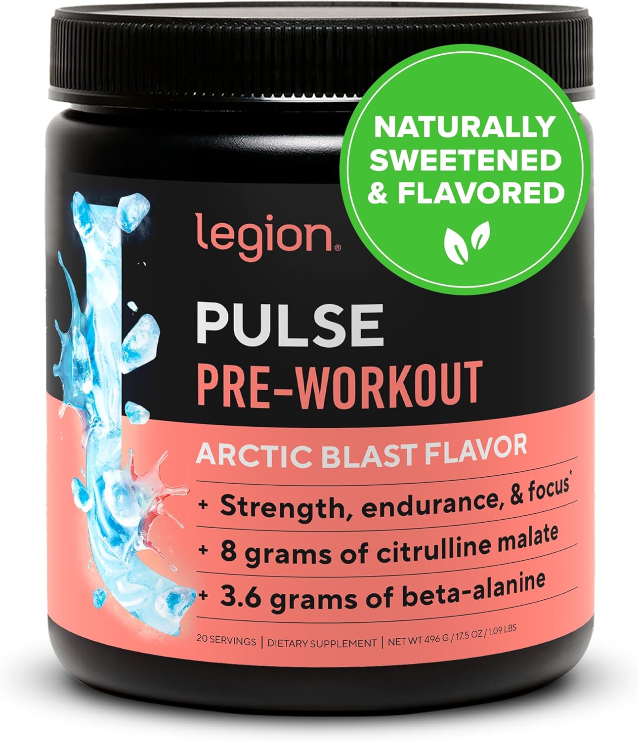 LEGION Pulse Pre Workout Drink - All Natural Energy Booster