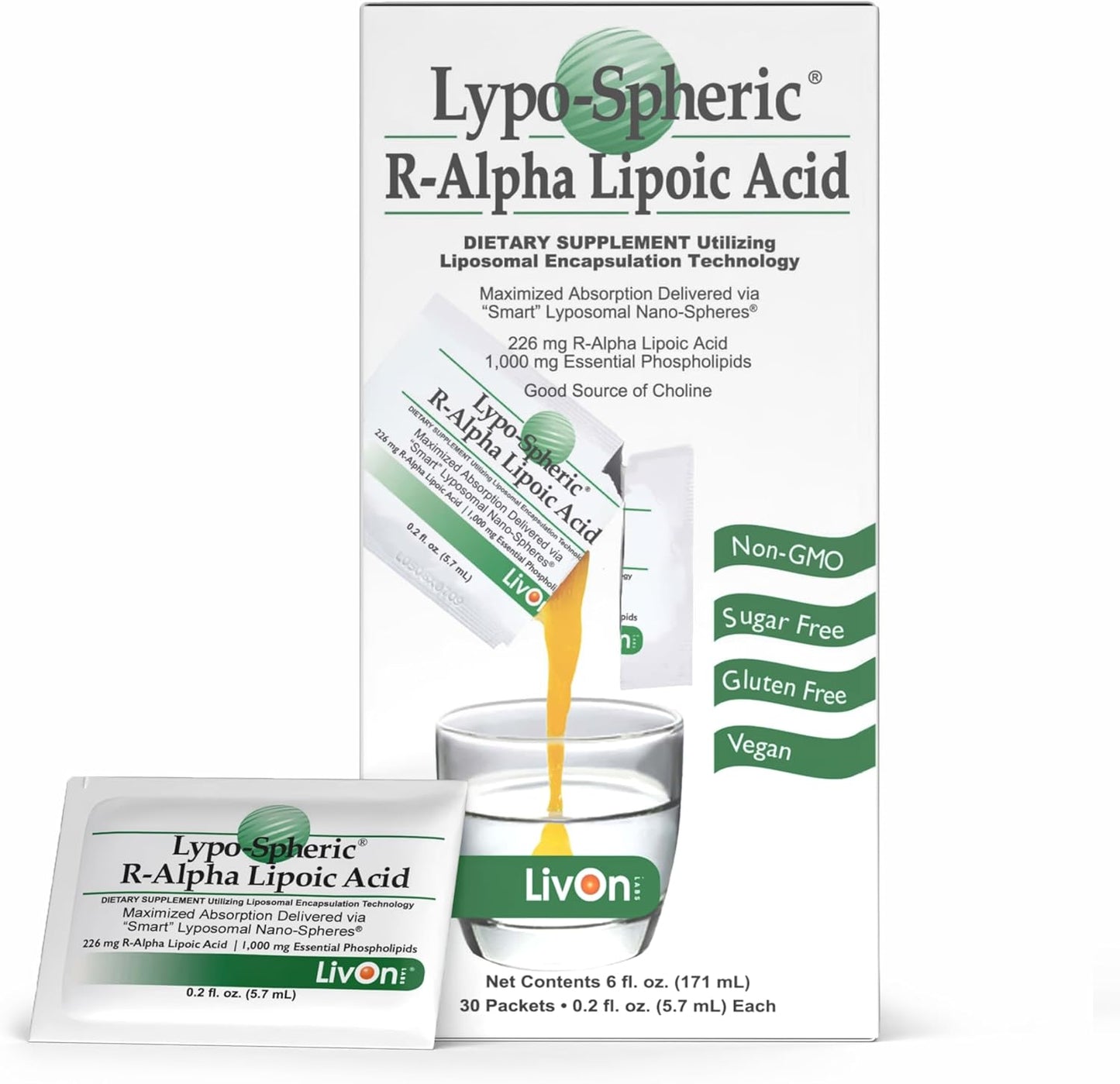 Lypo-Spheric R-Alpha Lipoic Acid for Enhanced Absorption
