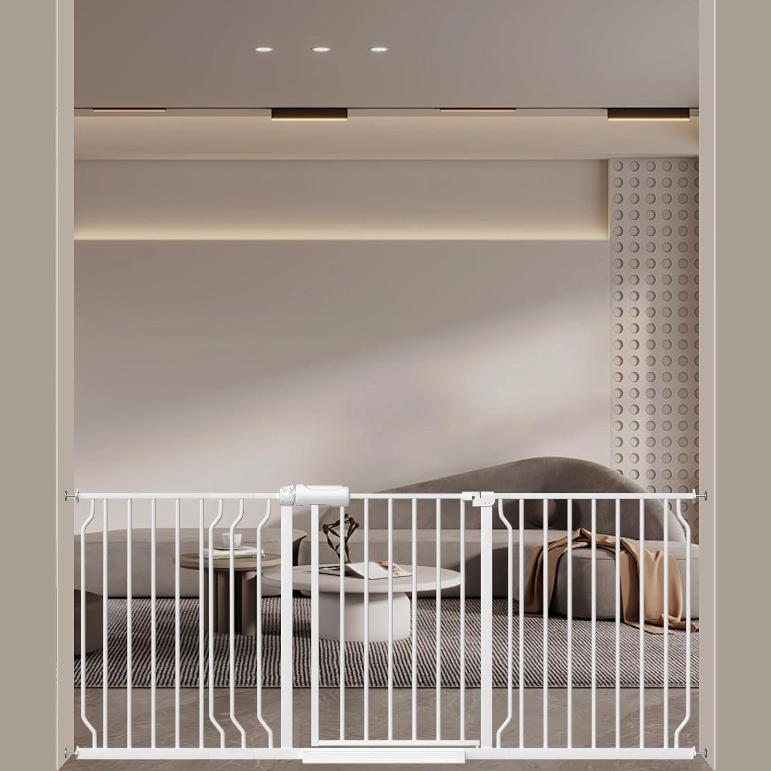 WAOWAO Extra Wide Baby Gate for Stairs and Doorways Safety