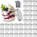 4oz Glass Mason Jars with Silver Lids - Set of 40 Ideal for Honey