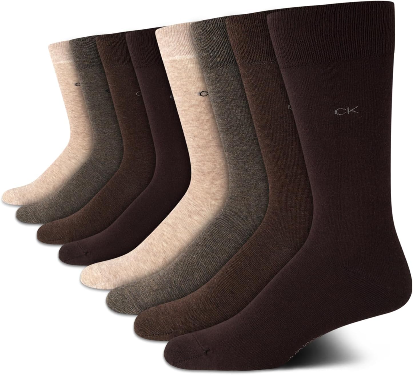 Calvin Klein Men's Dress Socks - Breathable Cotton Crew Socks