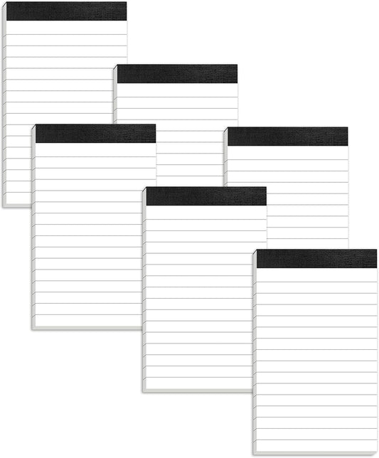 6 Pack 3x5 Lined Notepads Refills - Compact & Organized