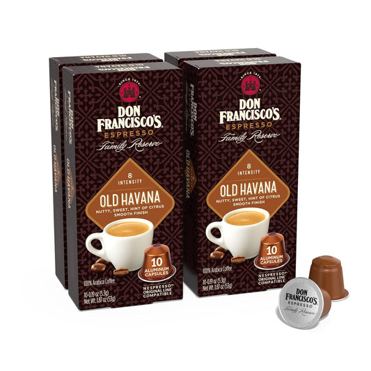 Bold Cuban Espresso Pods: 40 Recyclable Capsules, Intensity 8 - Nutty Notes