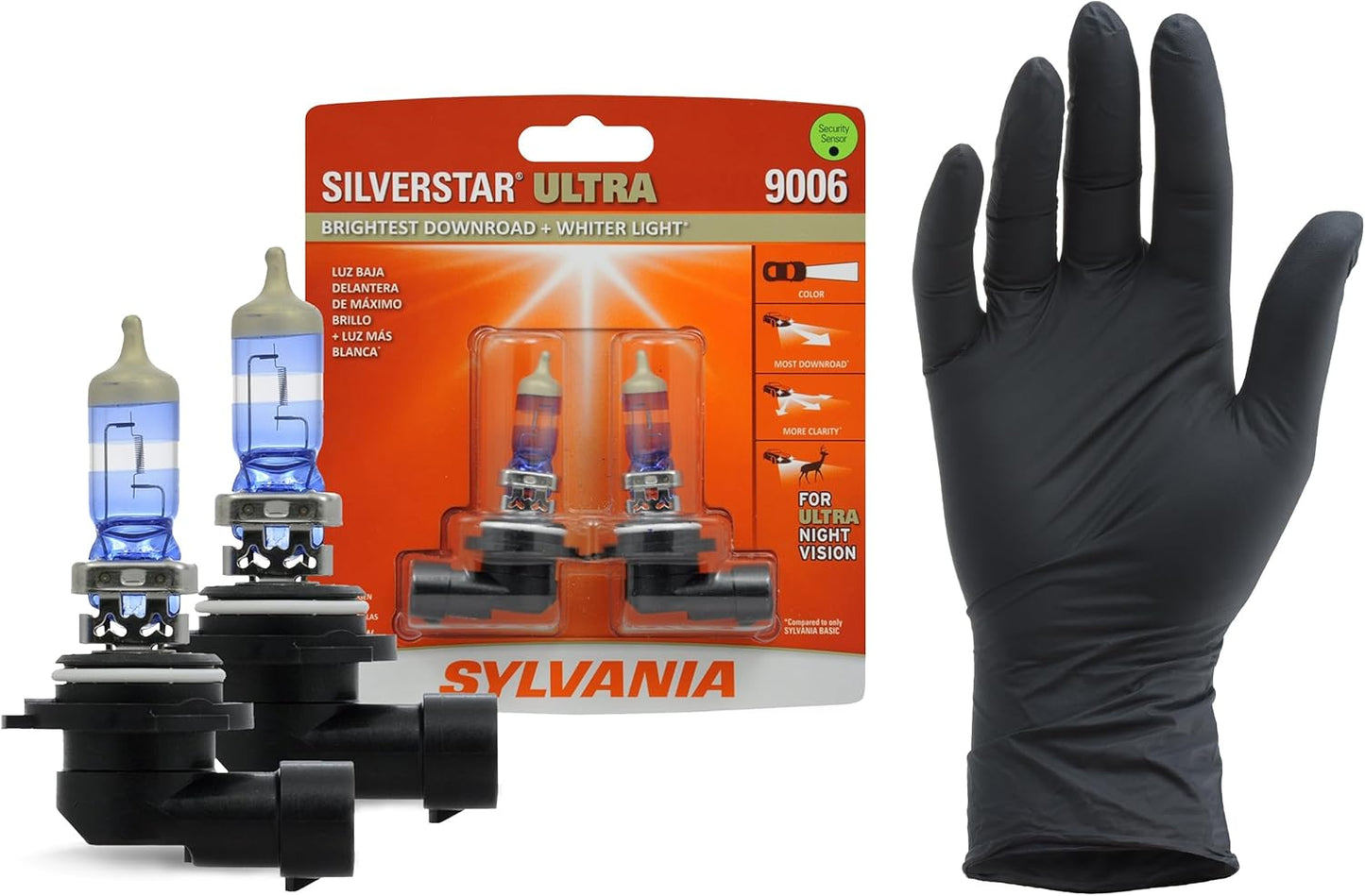 9006 SilverStar Ultra Halogen Headlight Bulbs for Bright Visibility
